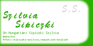 szilvia sipiczki business card